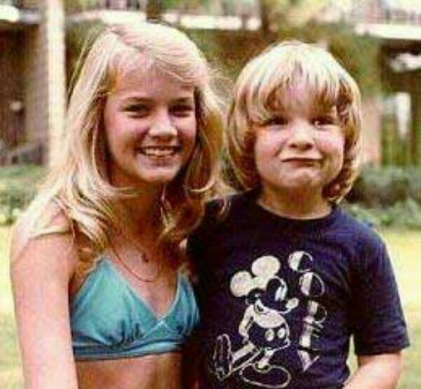 rare picture of Corey Feldman with his sister Mindy.